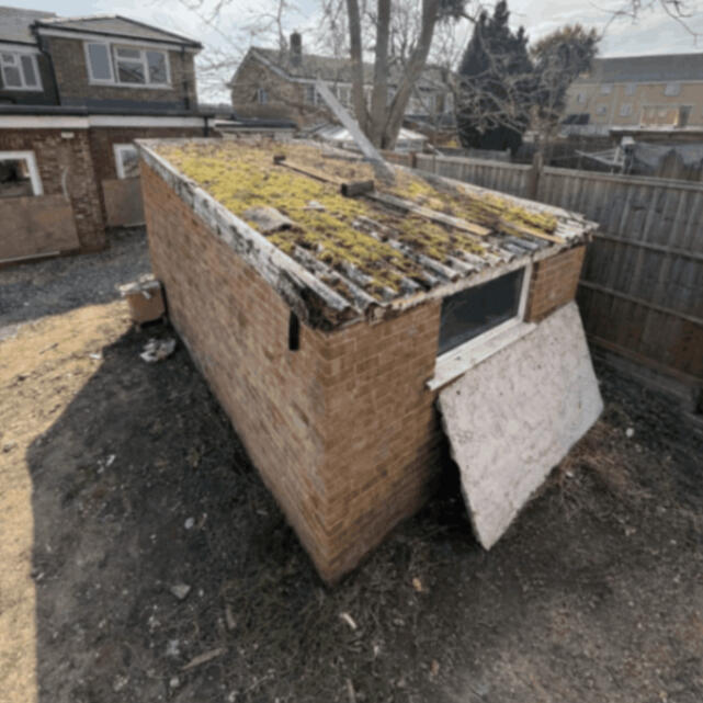 Garage Roof Removal - Before